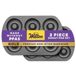Wilton Gold Non-stick Donut Pan Set Quality Baking 2 Pack, Gray. Fixed Price $26.13.