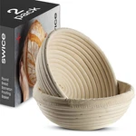 Banneton Bread Proofing Set 2 Round 9 Inch Handmade Rattan Baskets.... Fixed Price $28.16.