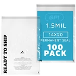 - 100 Count 14" 20" Clear Seal Poly Bags 1.5 Mil Extra Large Peel & .... Fixed Price $34.52.