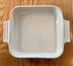 Creuset White 9" Square Baking Pan Dish Casserole. Fixed Price $39.99.
