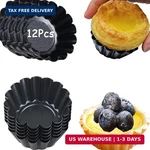 Richsc-pan Egg Tart Molds, 12 Pcs Non-stick Very Mini Pans,. Fixed Price $26.98.