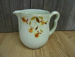 Vintage Hall Superior China Autumn Leaf Milk Pitcher Jug Poppy Kitchen Mint. Fixed Price $19.99.