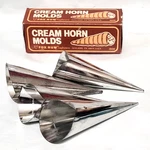 Vintage Fox Run 1982 Stainless Steel Cream Horn Molds, 4 Pcs., Box,hong Kong. Fixed Price $6.45.