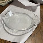 Libbey Pie Plate Deep Dish Pan With Handles Ribbed Glass Pyrex 10" Nice!. Fixed Price $14.00.
