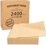 2400 Sheets Bulk Value Pack 12X12 Parchment Paper Squares - Unbleached, 428F &. Fixed Price $269.99.