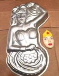 Wilton 1978 Wonder Woman Cake Pan With Face And Box 502-7679. Fixed Price $21.99.