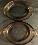 Visions Amber V-14-B Oval Grab-its Set Of 2 Euc. Fixed Price $15.00.