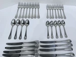32-PIECE Set Of Lenox French Perle 18/10 Stainless Steel Flatware Fork Spoon. Fixed Price $49.88.