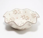 Temp-tations Ruffled Mixing Or Serving Bowl, 4 Qt, 13.5" Diam, Taupe H223091. Fixed Price $44.95.