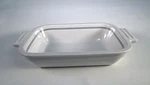 Cuisinart Ceramic 10X7 Baking Dish Rectangular White Casserole Pan W/ Handles. Fixed Price $15.15.
