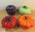 Creuset Mini Cocette Stoneware Of 4 Petite Vegetable Casseroles. Fixed Price $249.99.