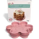 4PC Celebrate It Pink Bakeware Flower Cake Pans. Fixed Price $26.13.