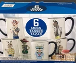 Costco Signature Housewares Hipster Animal Mugs Set Of 6 17.5 Oz Stoneware. Fixed Price $35.98.
