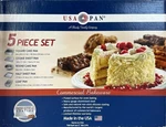 Usa Pan Bakeware Aluminzed Steel 5PCS Set - Half, Cookie Sheet, Loaf & Cake. Fixed Price $99.99.