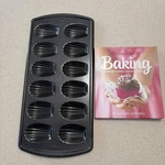 Wilton Nonstick Ultra Bake Professional Madeleine Tea Cookie Pan Plus Cookbook. Fixed Price $18.50.