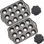 Tosnail Pack 12 Cavity Mini Cheesecake Pan With Removable Bottom. Fixed Price $34.95.