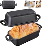 Cast Iron Bread Pan With Lid Baking For Homemade Meatloaf. Fixed Price $41.02.