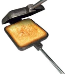 Cast Iron Pie Cooker Campfire Sandwich Maker Stainless Steel Black. Fixed Price $26.99.