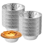 Jyongmer 100 Pieces 2.6 Inch Round Tart Small Tin Foil Pans Disposable Alumi. Fixed Price $16.12.