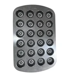 Wilton Mini Fluted Tube Cake Pan, 24-CAVITY. Fixed Price $29.99.
