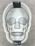 Celebrate It Gray Silicone Skull Cake Pan, 8-12 Cup, Non-stick. Fixed Price $12.99.