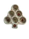 Temptations By Tara Seasonal Tree W/poinsettias Cupcake Muffin Pan. Fixed Price $23.66.