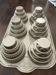 Nordic Ware Tiered Cakelet Pan Heavy Cast Aluminum Baking Mold 6 Cups Bronze. Fixed Price $18.00.