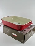 Staub Ceramique Rectangular Gratin Baking Dish 10.5 X7.5 2.5QT Cherry Red New. Fixed Price $69.00.