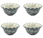 Temp-tations Pc RAMEKINS,8OZ,SCALLOPED Round,mini Bakers,floral Gray K406964. Fixed Price $24.96.