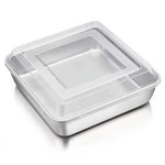 P&p Chef Square Baking Cake Pan With Lid Stainless Steel Lasagna Brownie .... Fixed Price $18.33.