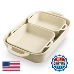 Sweejar Ceramic Bakeware Set, Rectangular Baking Dish For Cooking, Kitchen, Cake. Fixed Price $75.22.