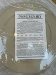 Sassafras Round Beige Stoneware Baking Brick, Microwave Safe, 13 1PC. Fixed Price $34.00.