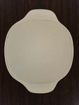 Pampered Chef Personal 9 Pizza W/handles 100253 100% Natural Stoneware. Fixed Price $31.89.