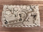 Nordic Ware 8" X 5" Heavy Cast Aluminum Santa's Sleigh 6 Cup Non-stick Loaf Pan. Fixed Price $16.98.