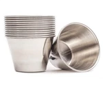 EHOMEA2Z Ramekins Stainless Steel Condiment Sauce Cups, Metal 2.5 Oz, Silver. Fixed Price $14.38.