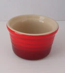 Le Creuset Cerise Cherry Red French Ramekin Mini Custard Cup France Condiment. Fixed Price $12.95.