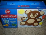 Wilton Puzzle Build-a-cake Set Bear Turtle Fish Shapes Silicone Cupcakes. Fixed Price $10.00.
