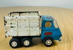 Tonka 5" Mini Farm Stake Truck Live Stock Cattle Rack Blue White Steel. Fixed Price $10.39.