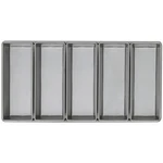 Chicago Metallic Bakeware Glazed Aluminized Steel 5-LONG Loaf Pan Set. Fixed Price $127.00.