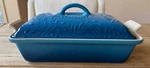 Creuset Olive Branch Collection Rectangular Casserole 4 Qt Marseille Blue New. Fixed Price $129.99.
