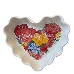 Pioneer Woman Valentines Heart Shaped Ceramic Baking Dish Pink Floral 9.65X7 New. Fixed Price $39.99.