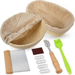 Swice Bread Proofing Basket Set, 9-INCH Round & 10-INCH Oval Banneton Sourdough. Fixed Price $45.36.