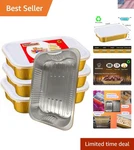 Aluminum Foil Baking Pans With Lids 9X13 Heavy Duty Reusable Food Containers. Fixed Price $76.63.