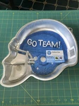 Wilton Helmet Cake Pan Hockey Football Team Birthday Party Mold 2105-1029. Fixed Price $14.88.