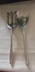 Bruce Fox Wilton Armetale Aluminum Asparagus 13-1/2" Salad Server Set. Fixed Price $15.99.