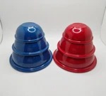 Vintage Norpro Melamine Ingredient Prep Nesting Bowls Blue And Set Of 6. Fixed Price $10.00.