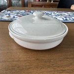 Vintage Hall China 2175 Round Off White Casserole Dish With Cover Lid Usa 8. Fixed Price $17.99.