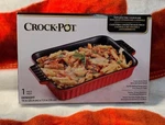 Crock-pot Denhoff Non-stick Red Stoneware Casserole Baking Dish 10"X7.5" Nib. Fixed Price $19.99.