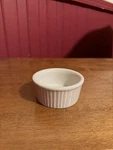 Hall White Fluted Ramekin Custard Cup 834 1/2. Fixed Price $20.00.
