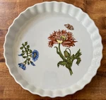 Bia Cordon Bleu 10" Fluted Pie Plate Quiche Tart Dish Floral Pattern - Porcelain. Fixed Price $14.99.